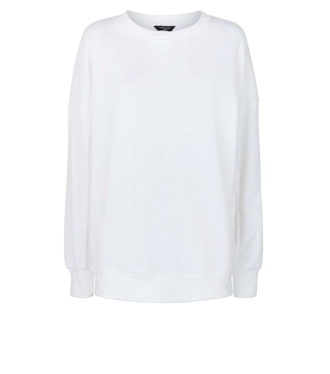 Tall White Long Sweatshirt Image 4