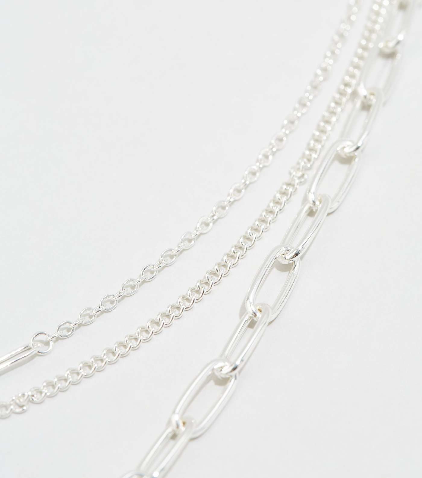 Affinity Silver Chunky Layered Chain Necklace Image 3