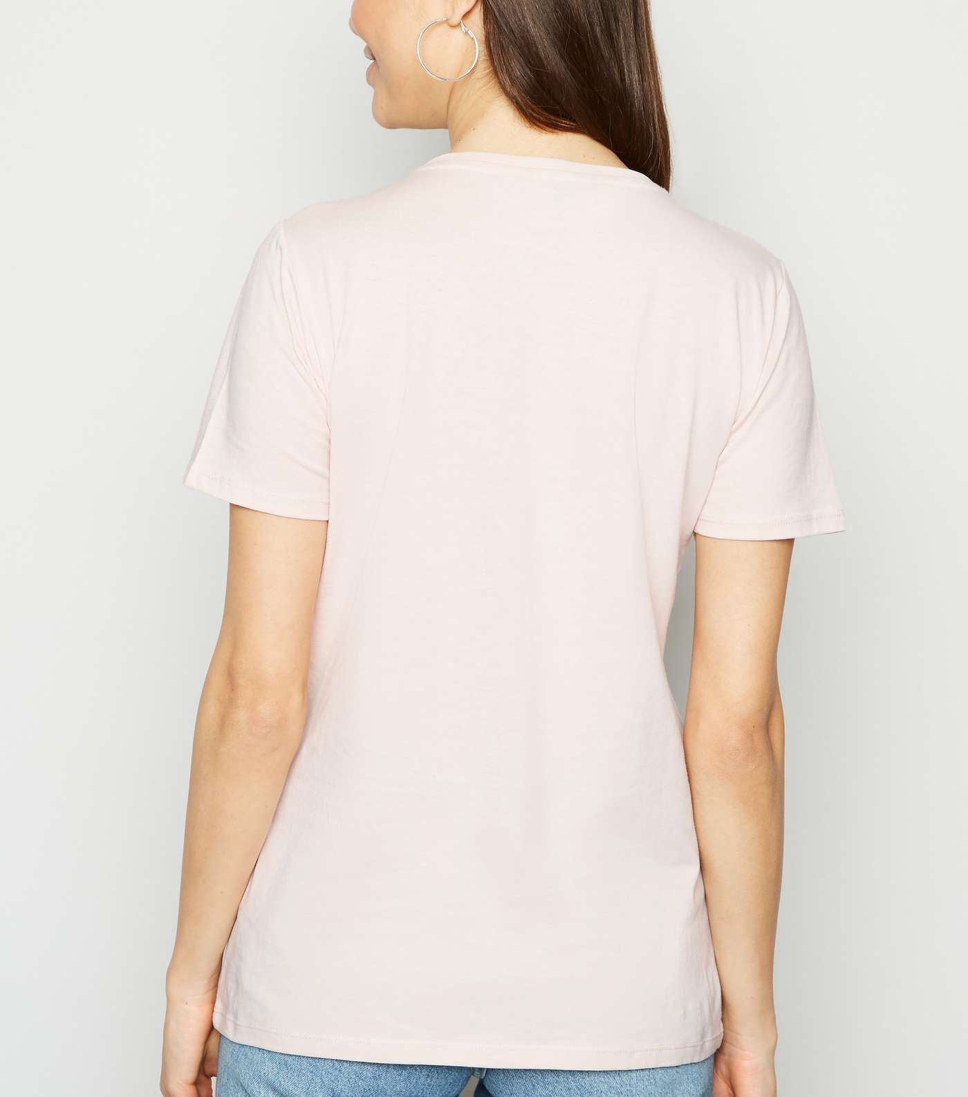Pale Pink Sketch Face T-Shirt Image 3
