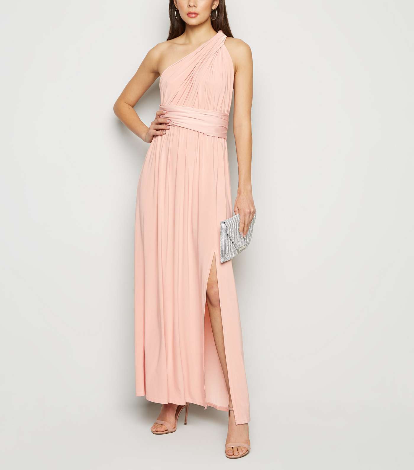 Pale Pink Multi Way Wrap Maxi Dress