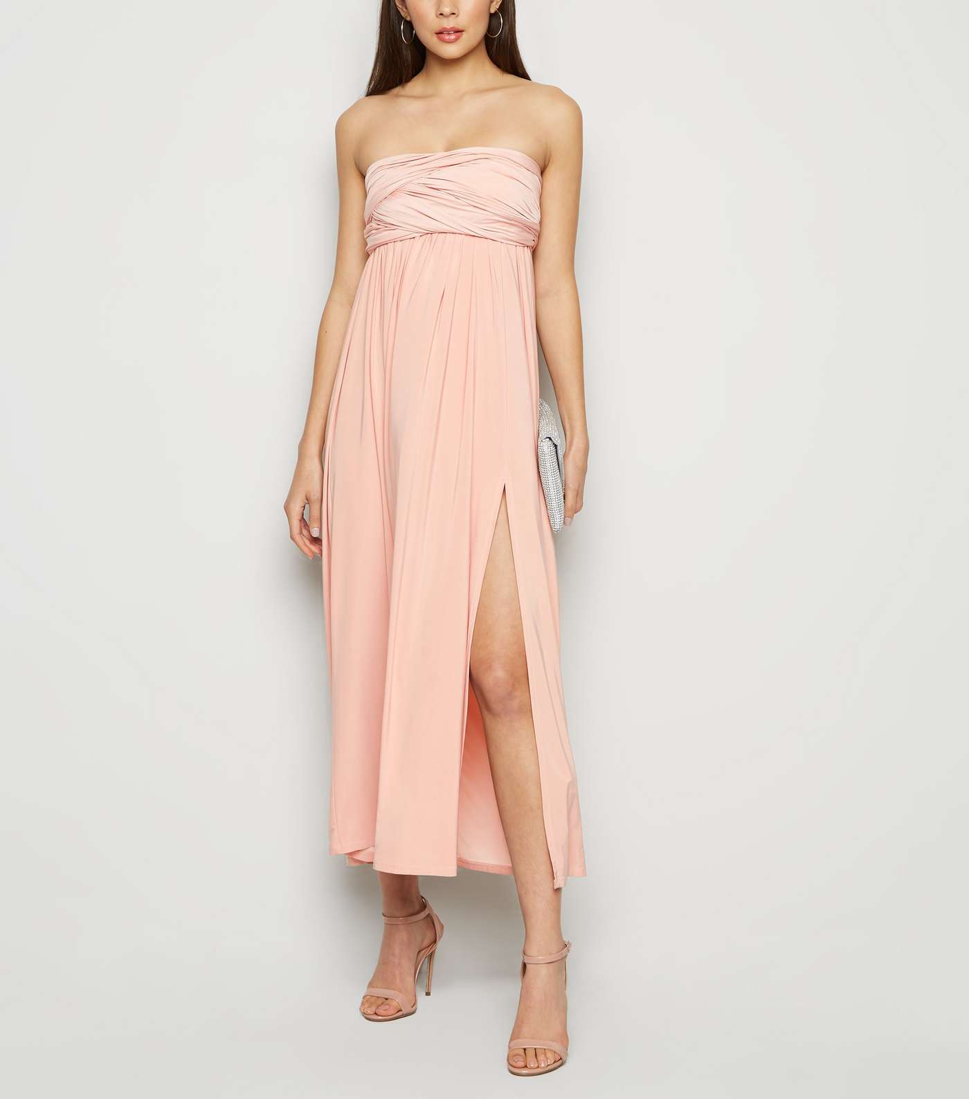 Pale Pink Multi Way Wrap Maxi Dress Image 5