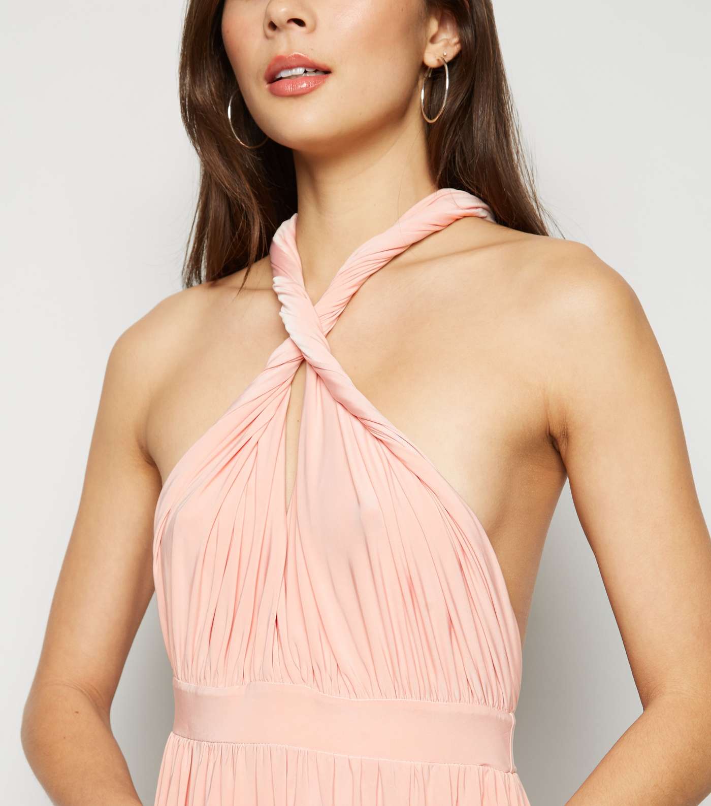 Pale Pink Multi Way Wrap Maxi Dress Image 7