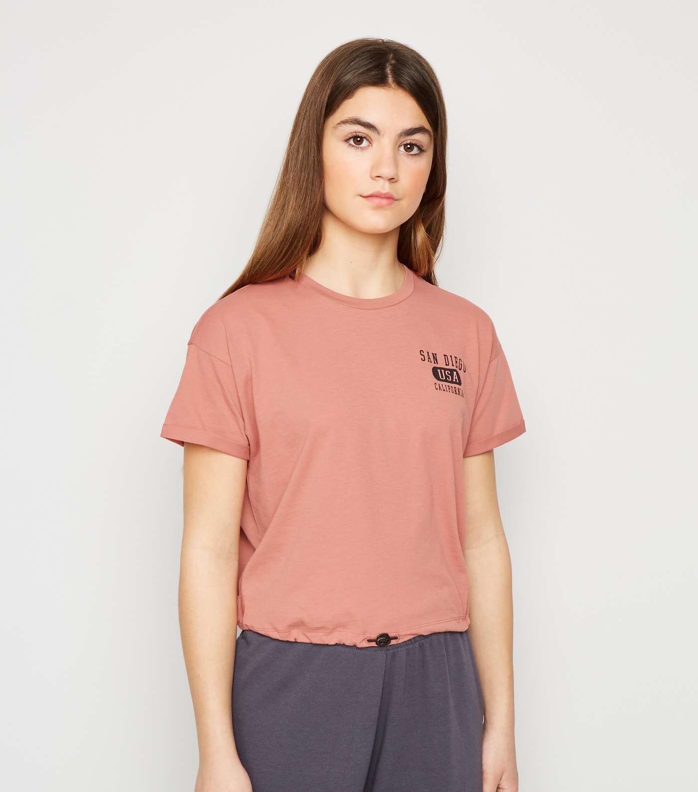 Girls Mid Pink San Diego Logo T-Shirt