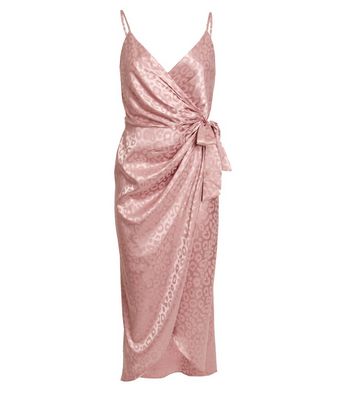 new look pink satin dress