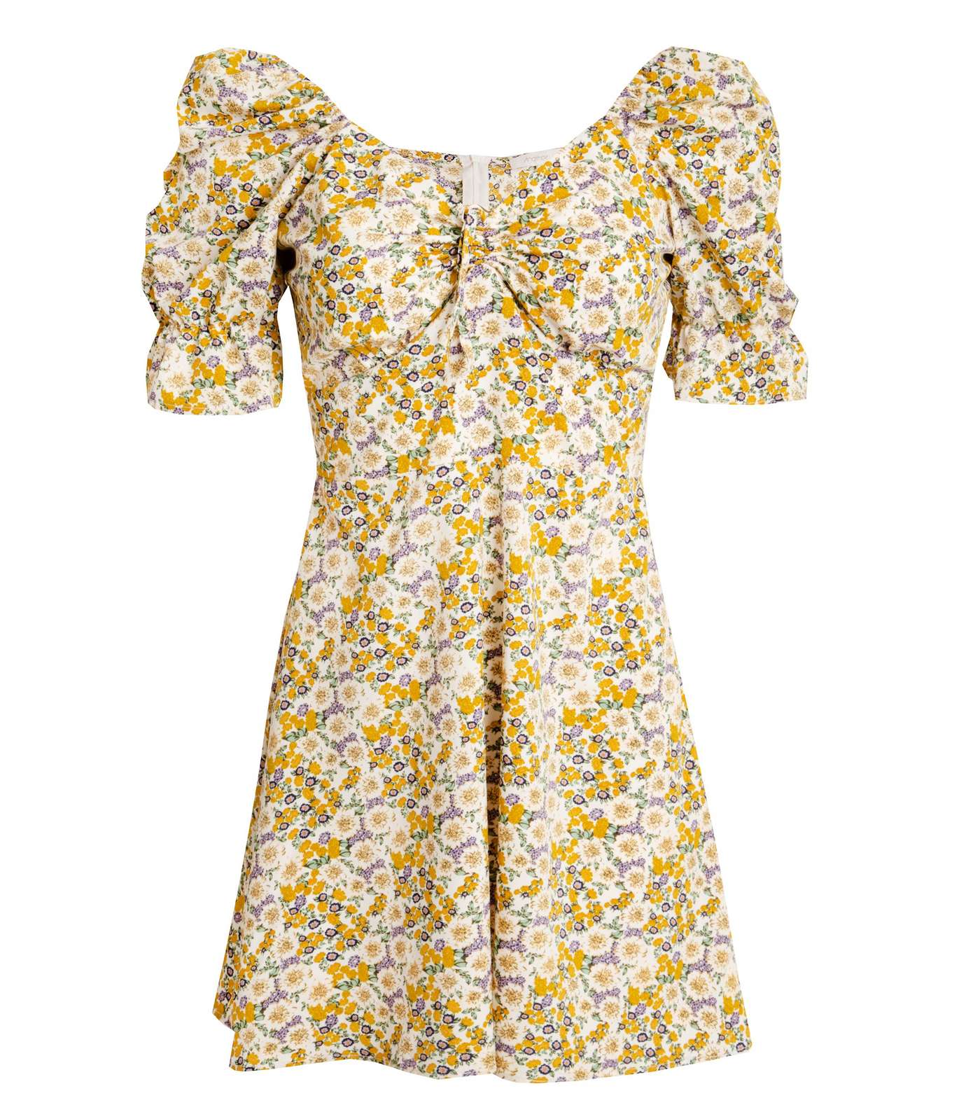 Another Look Yellow Floral Dress Image 4