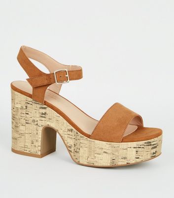 cork platform sandals