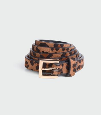 leopard print belt new look
