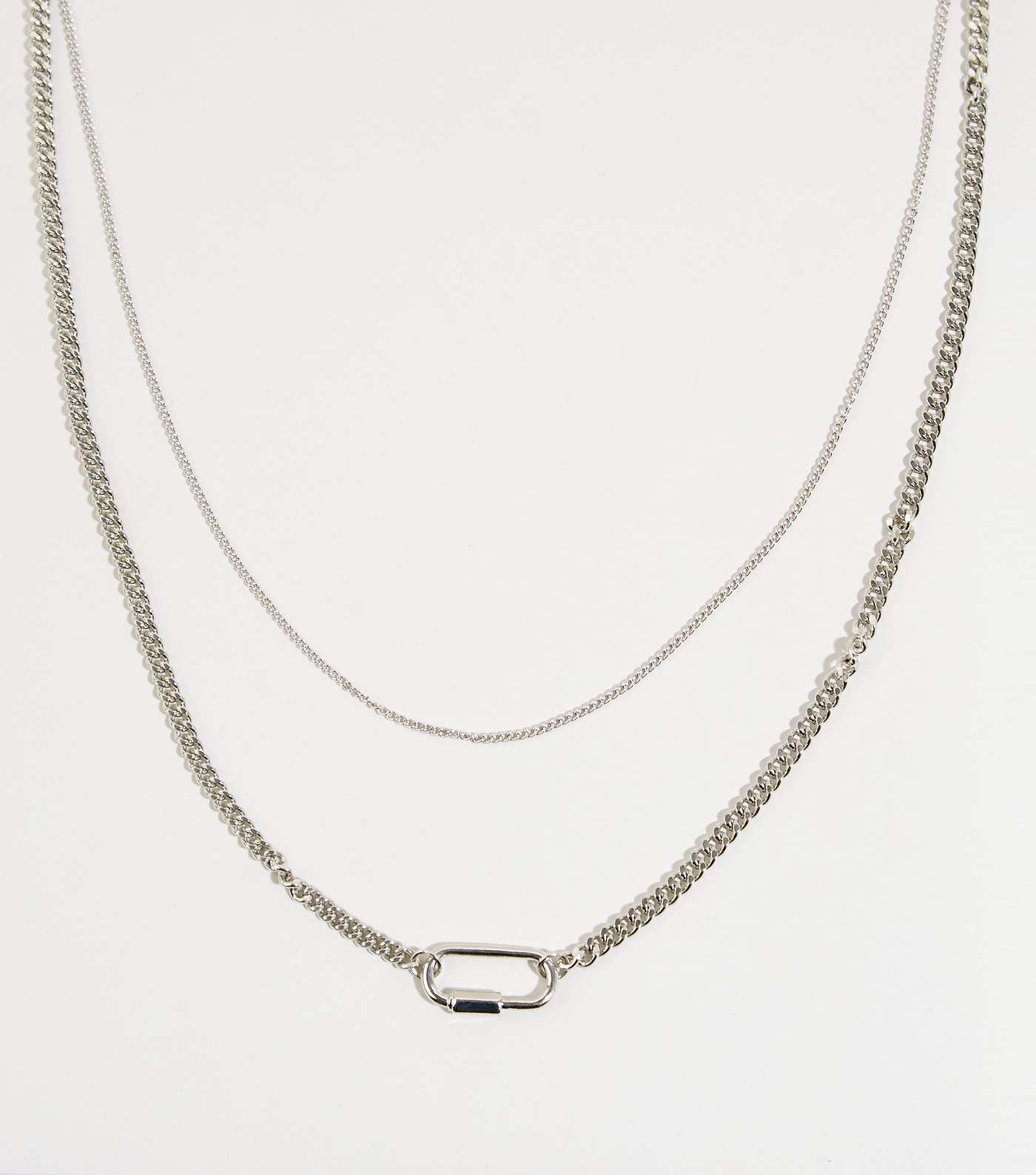 Silver Link Pendant Necklace