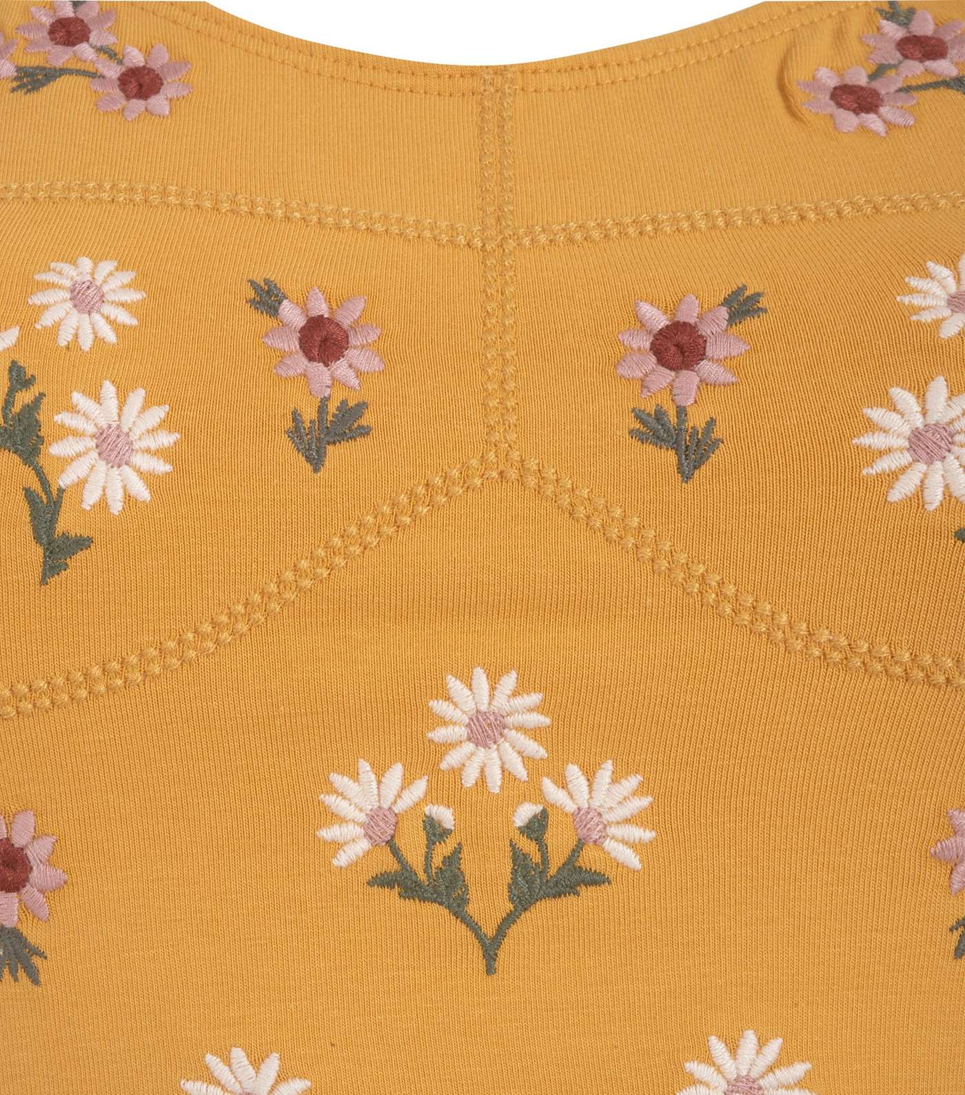 Yellow Daisy Embroidered Bralette Image 3