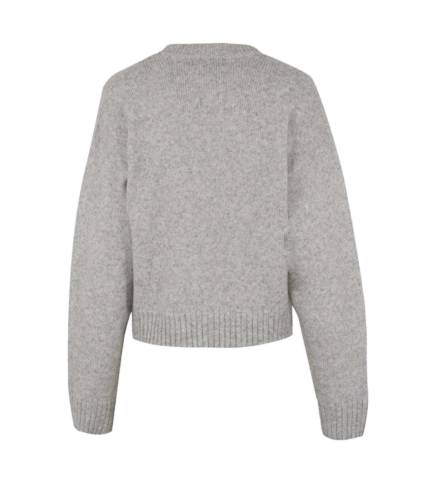 Tall Pale Grey Cropped Jumper Image 2