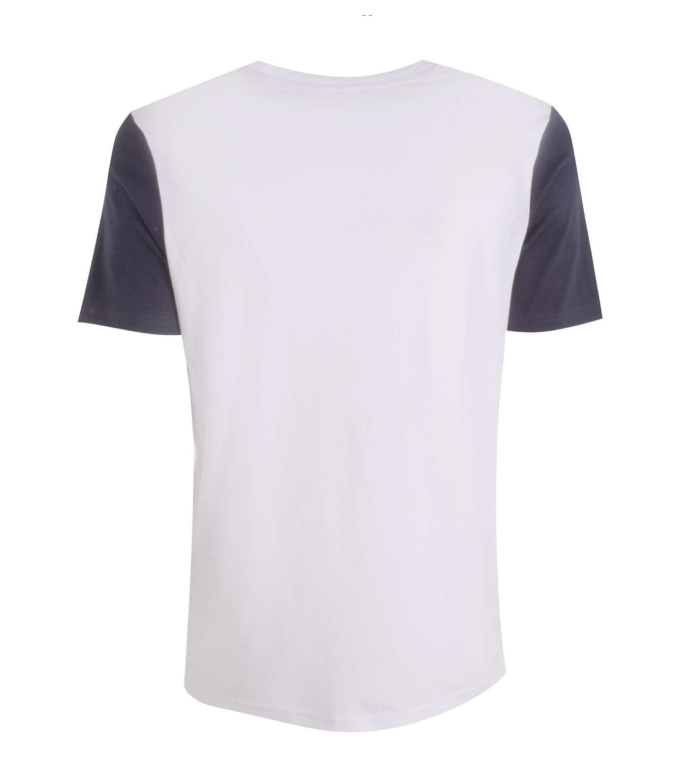 Jack & Jones White Colour Block T-Shirt  Image 2
