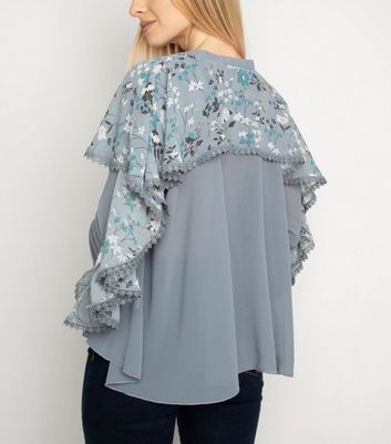 pale blue chiffon top