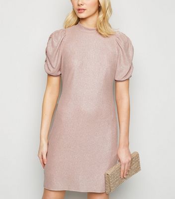 new look pink glitter dress