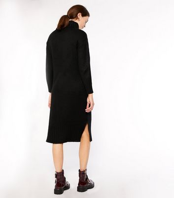 black jumper dress new look