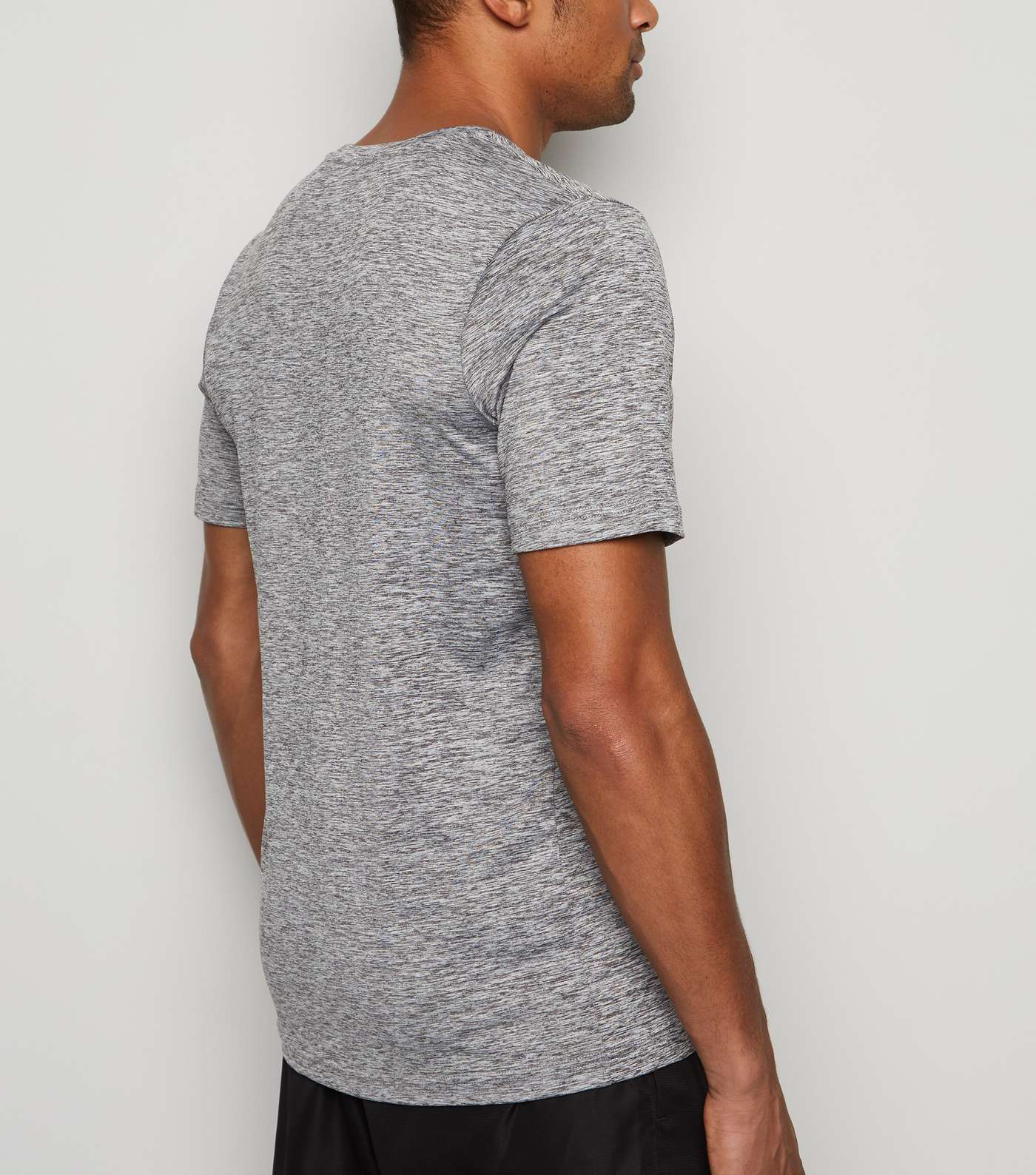 GymPro Pale Grey Mesh Panel T-Shirt Image 3