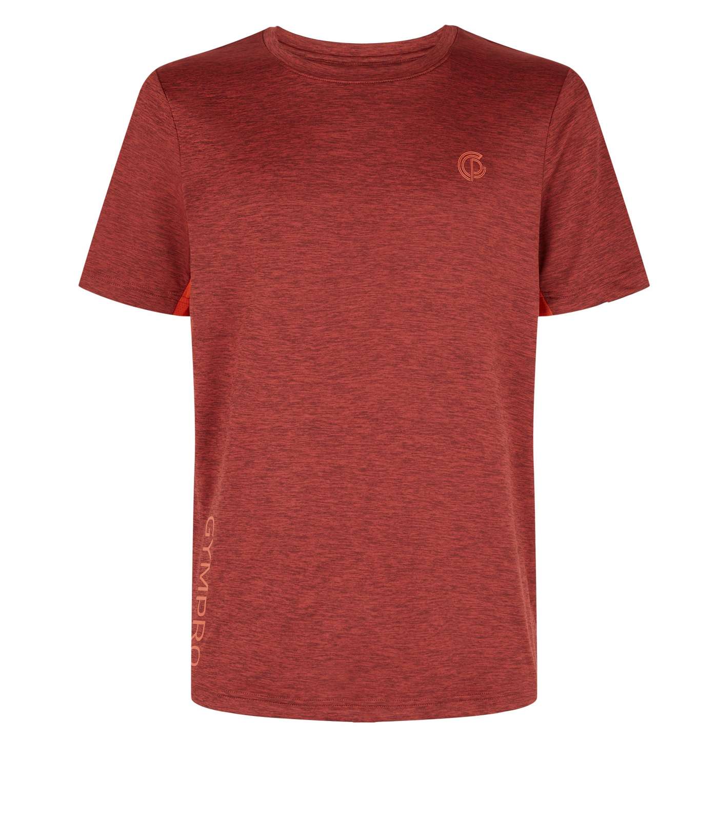 GymPro Red Mesh Panel T-Shirt Image 4