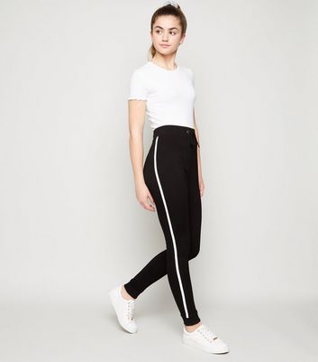 skinny joggers with side stripe