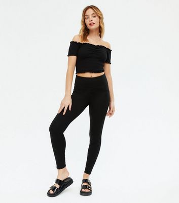 next petite black leggings