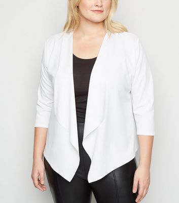 white waterfall blazer