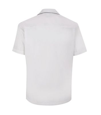 Image of Jack & Jones White Piped Collared Shirt New Look