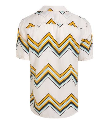 Image of Only & Sons Blue Zig Zag Short Sleeve Shirt New Look