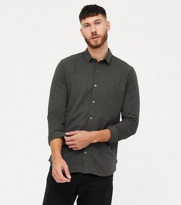Jack \u0026 Jones Dark Grey Jersey Shirt 