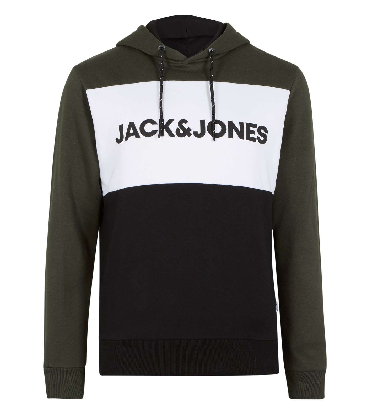 Jack & Jones Khaki Colour Block Logo Hoodie Image 5