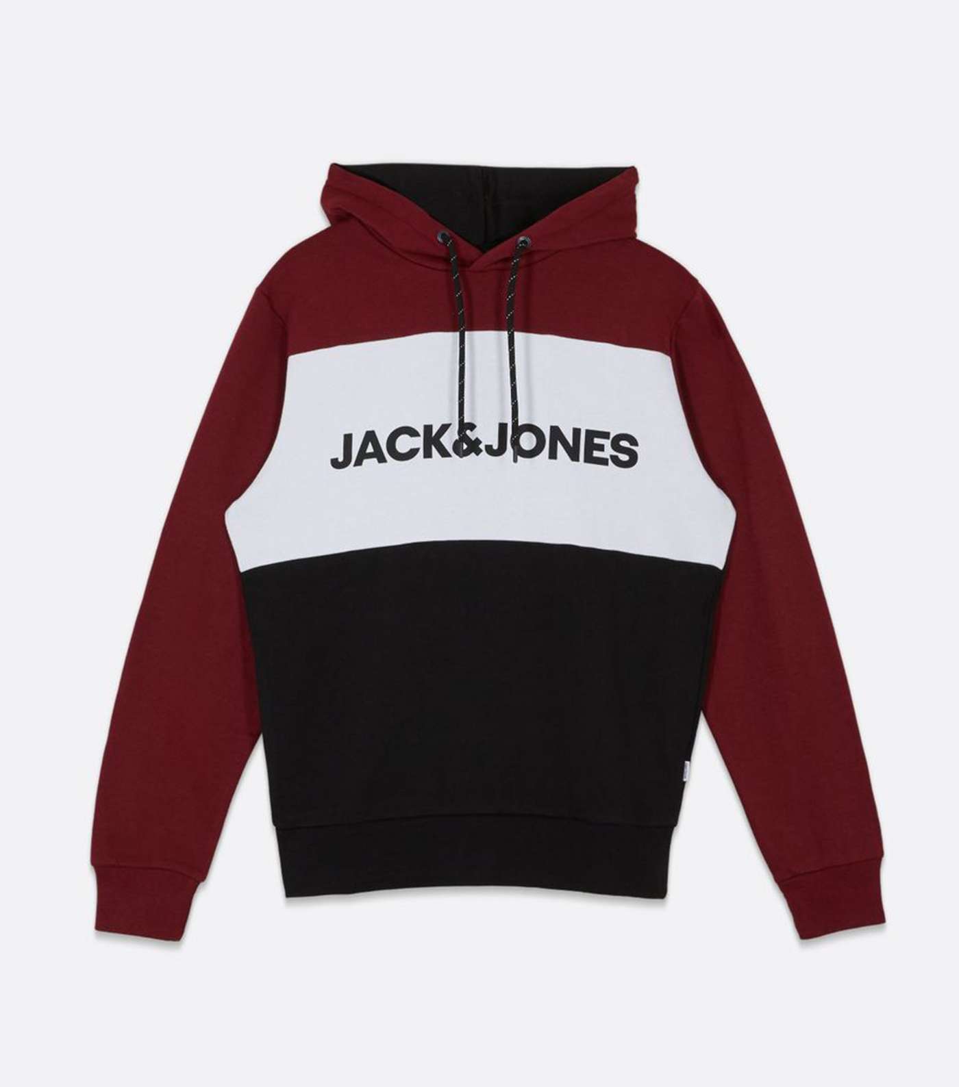Jack & Jones Burgundy Colour Block Logo Hoodie Image 5