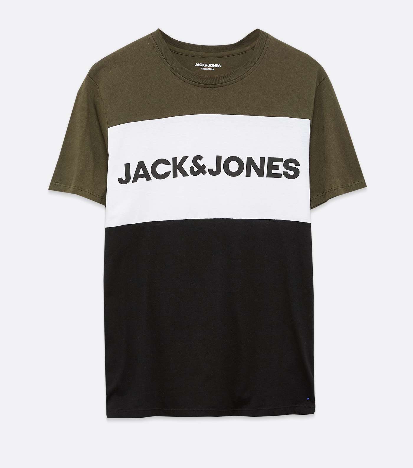 Jack & Jones Green Colour Block Logo T-Shirt Image 5