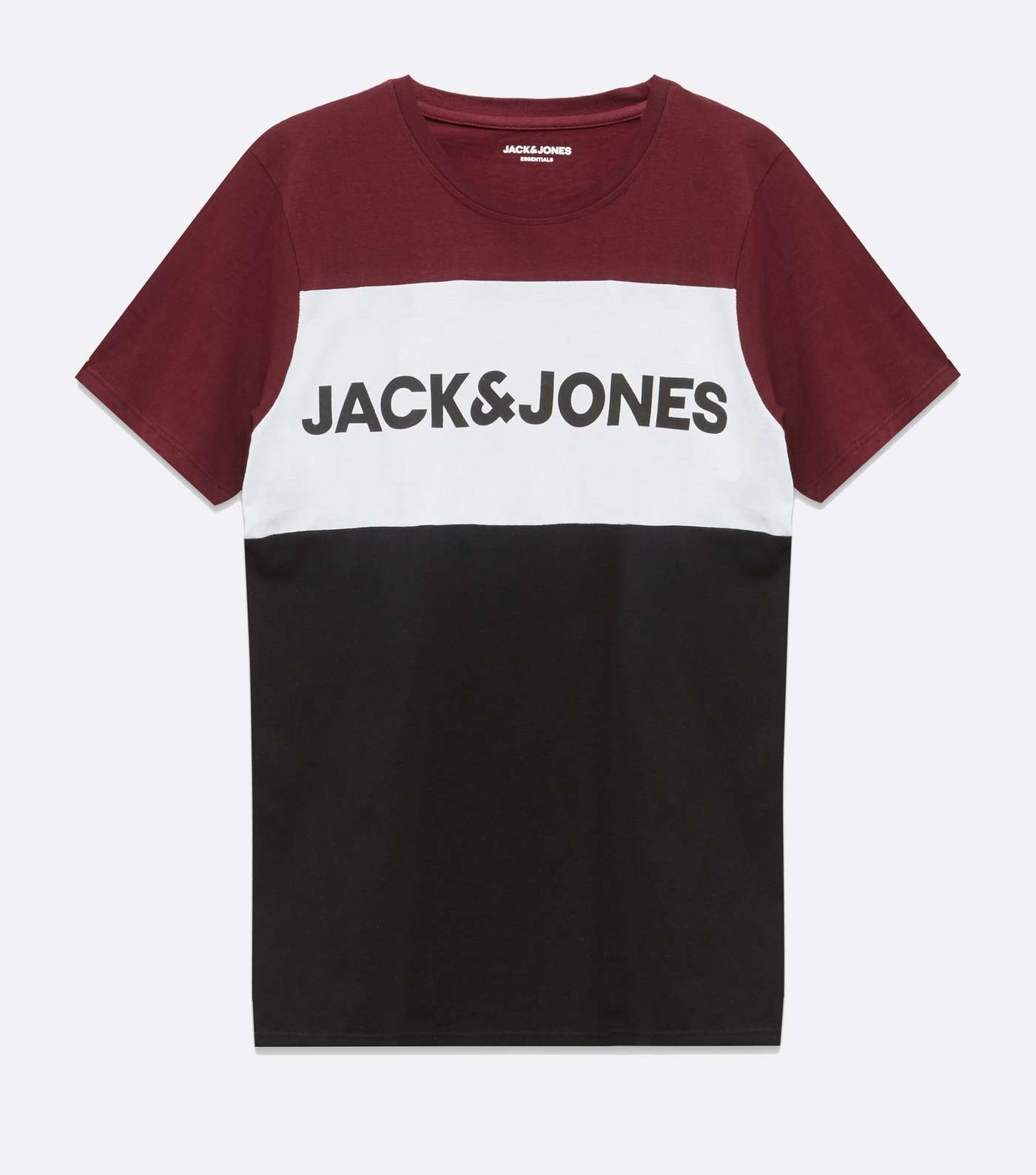 Jack & Jones Burgundy Colour Block Logo T-Shirt Image 5