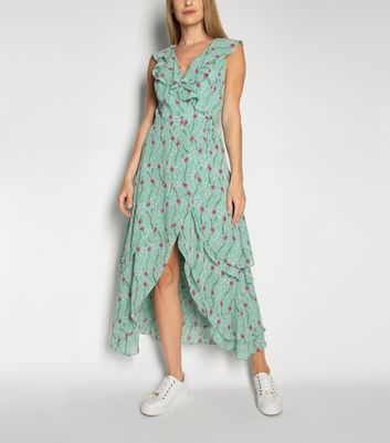 light green floral maxi dress