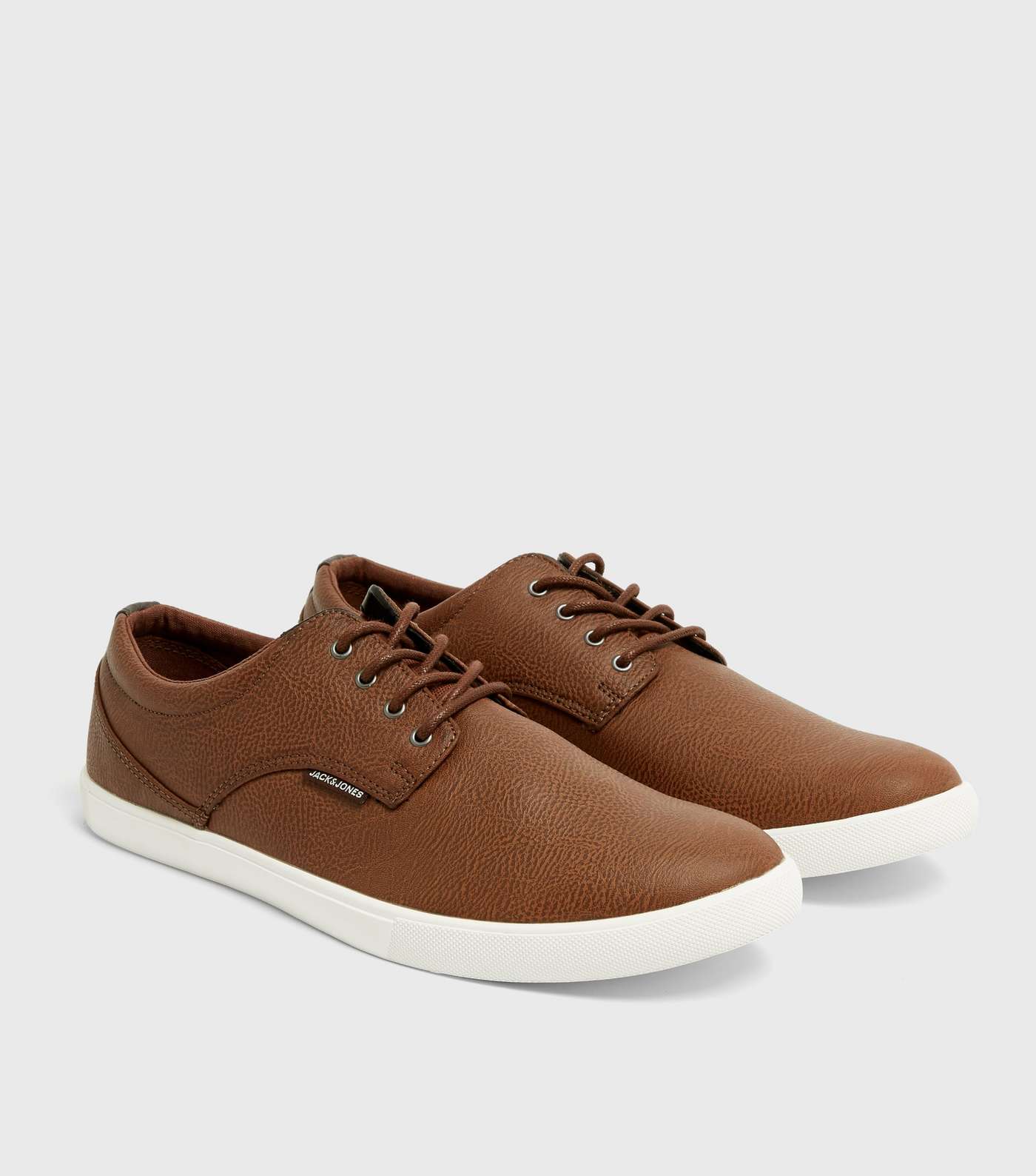 Jack & Jones Brown Lace Up Trainers Image 2
