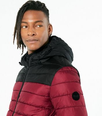 Burgundy Hooded Puffer Jacket 