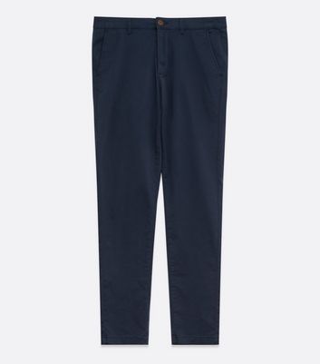 Image of Jack & Jones Navy Straight Leg Suit Trousers New Look