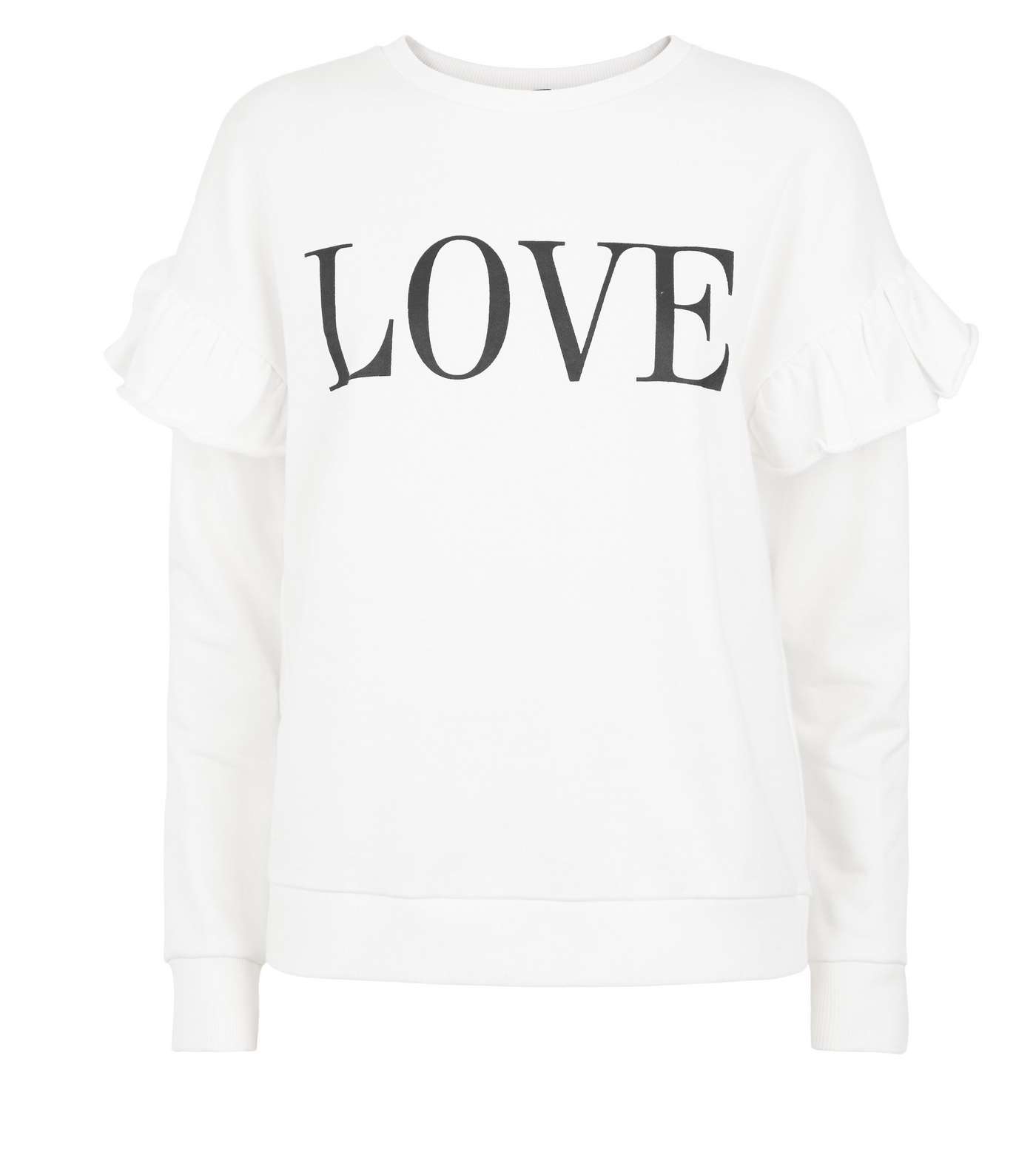 Cameo Rose White Love Slogan Sweatshirt Image 4