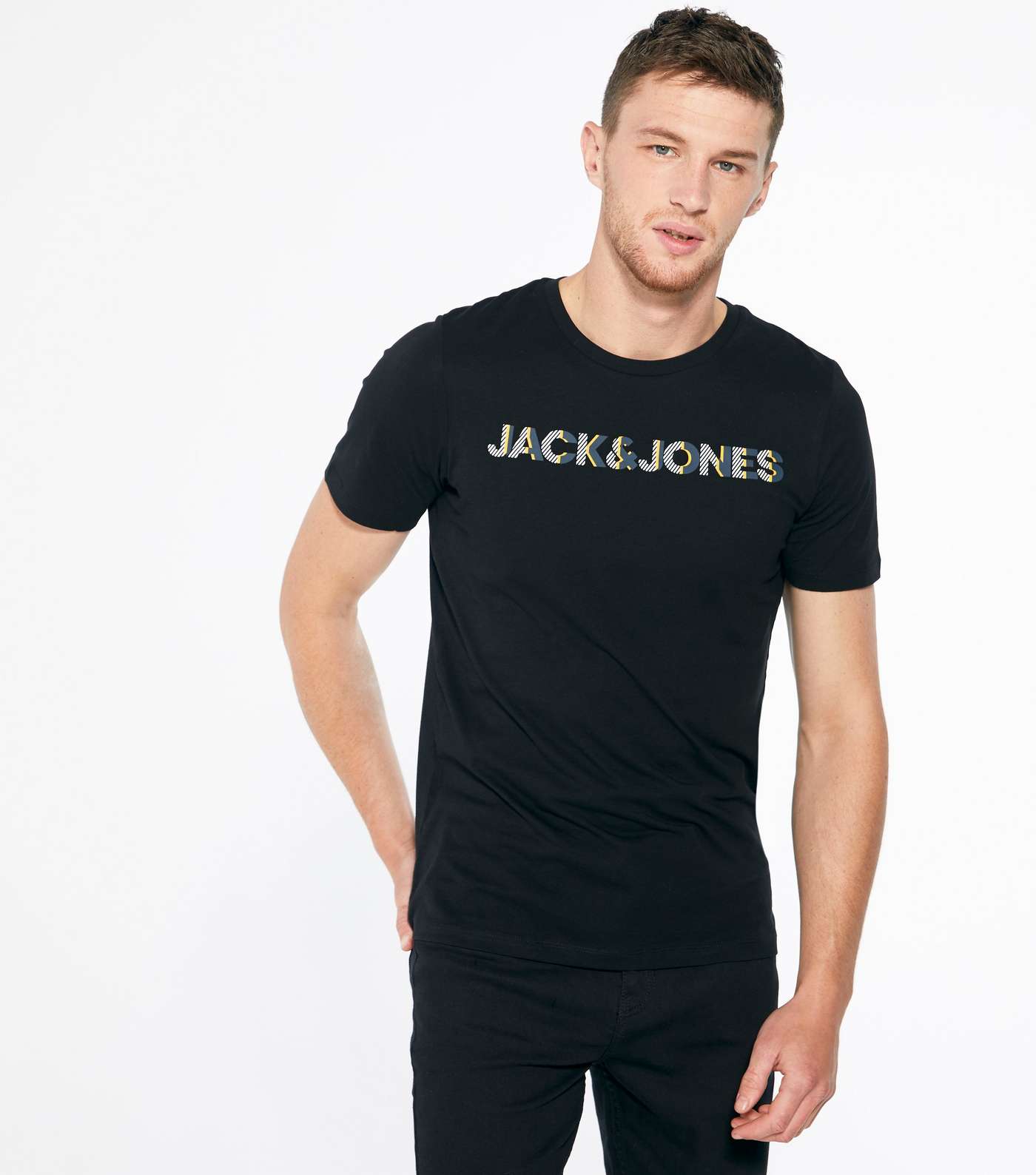 Jack & Jones Black Short Sleeve Logo T-Shirt 