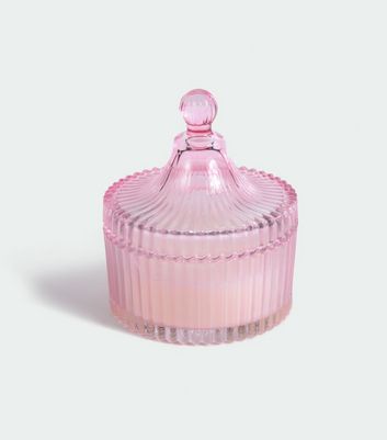 Image of Pink Candle with Lid New Look