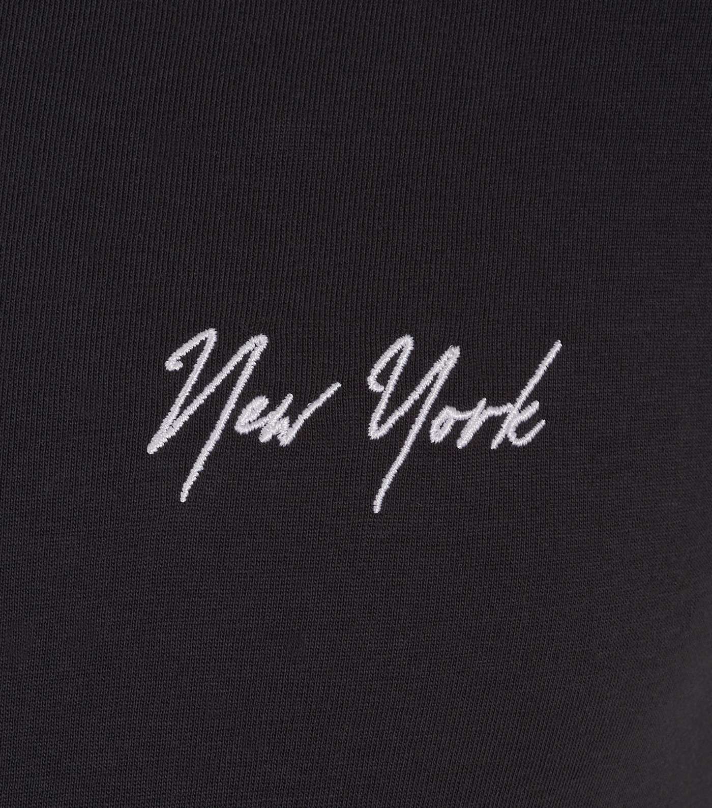 Navy Stripe Trim New York Logo T-Shirt Image 3
