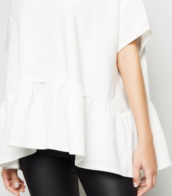 Image of Cameo Rose Cream Peplum Top New Look