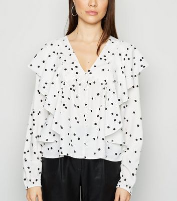 white spot blouse