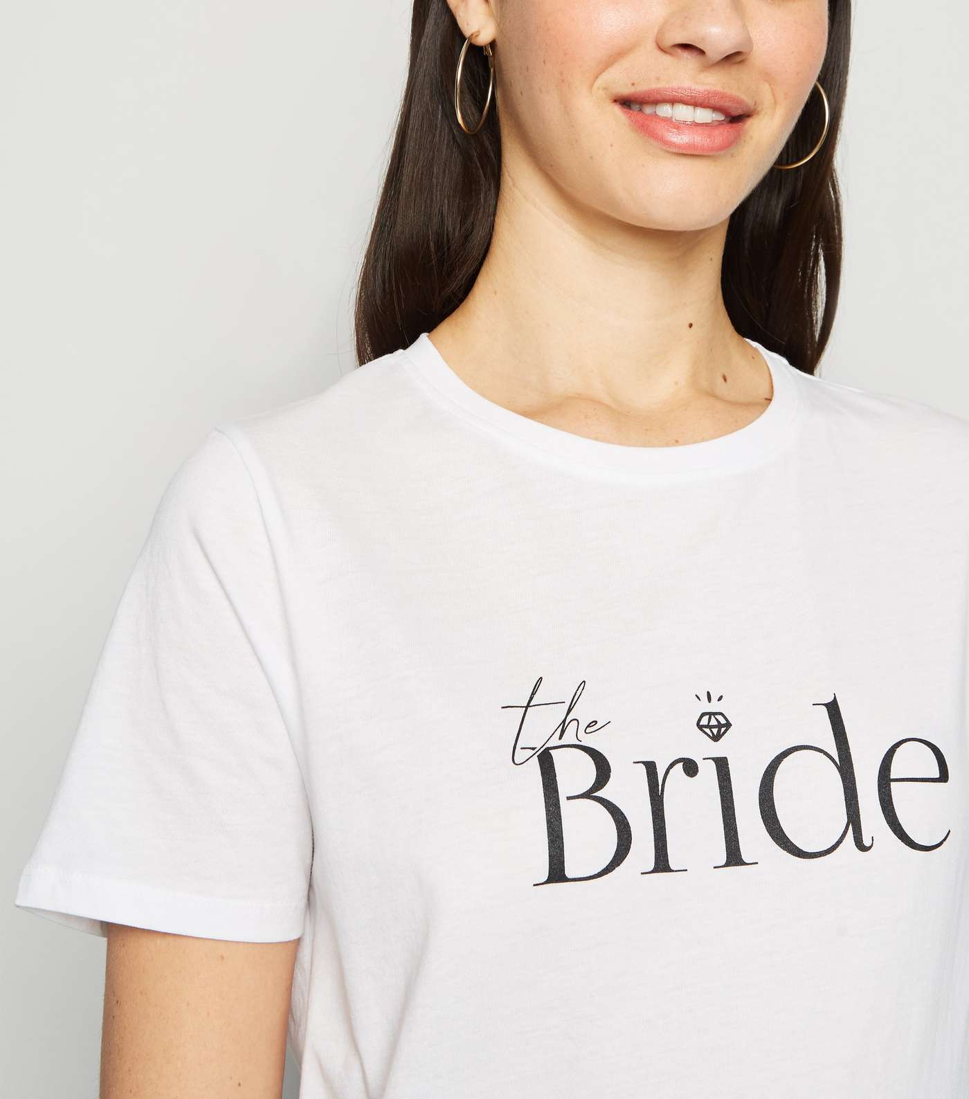 White The Bride Slogan T-Shirt Image 5