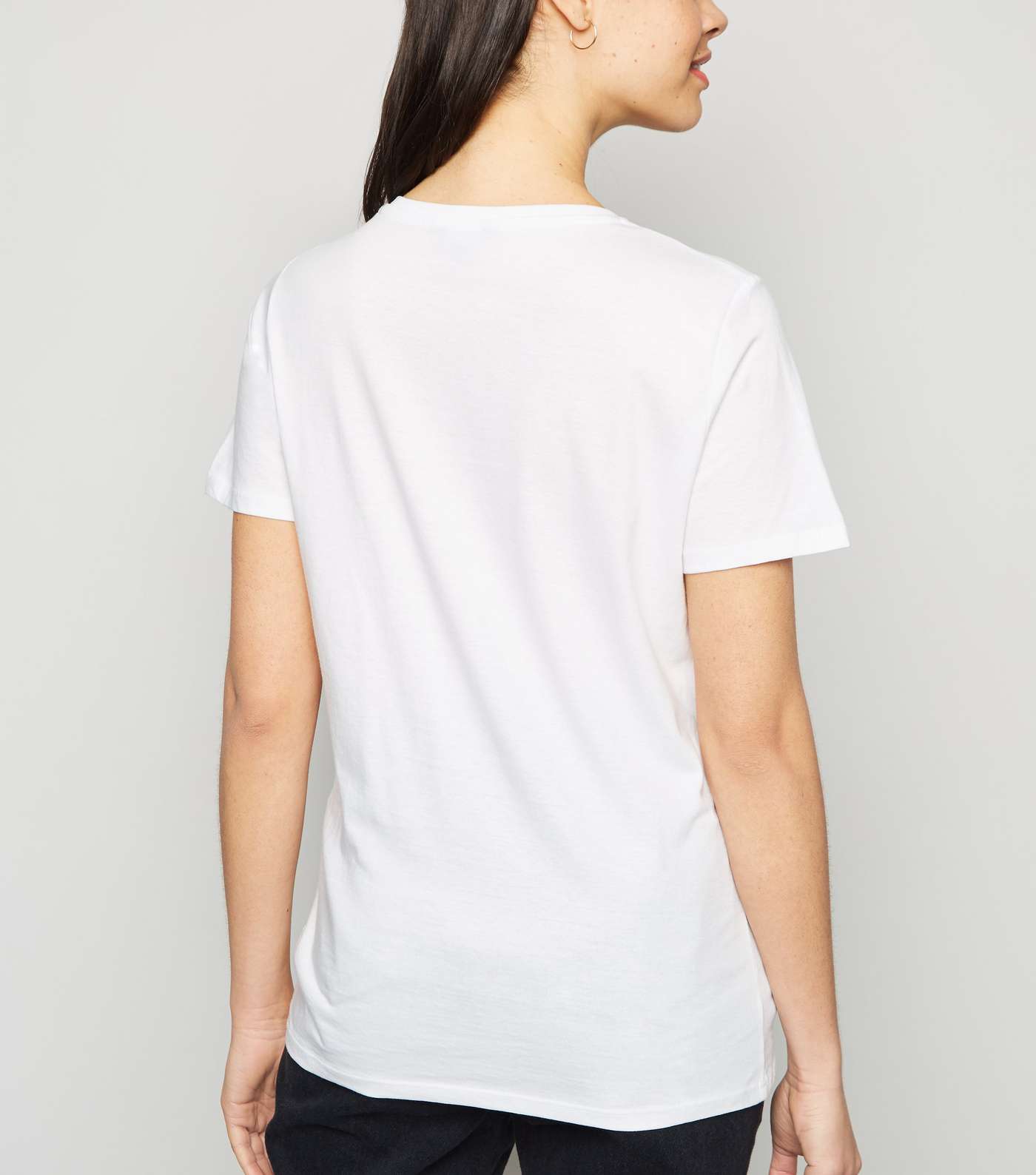 White Bee Print T-Shirt  Image 3