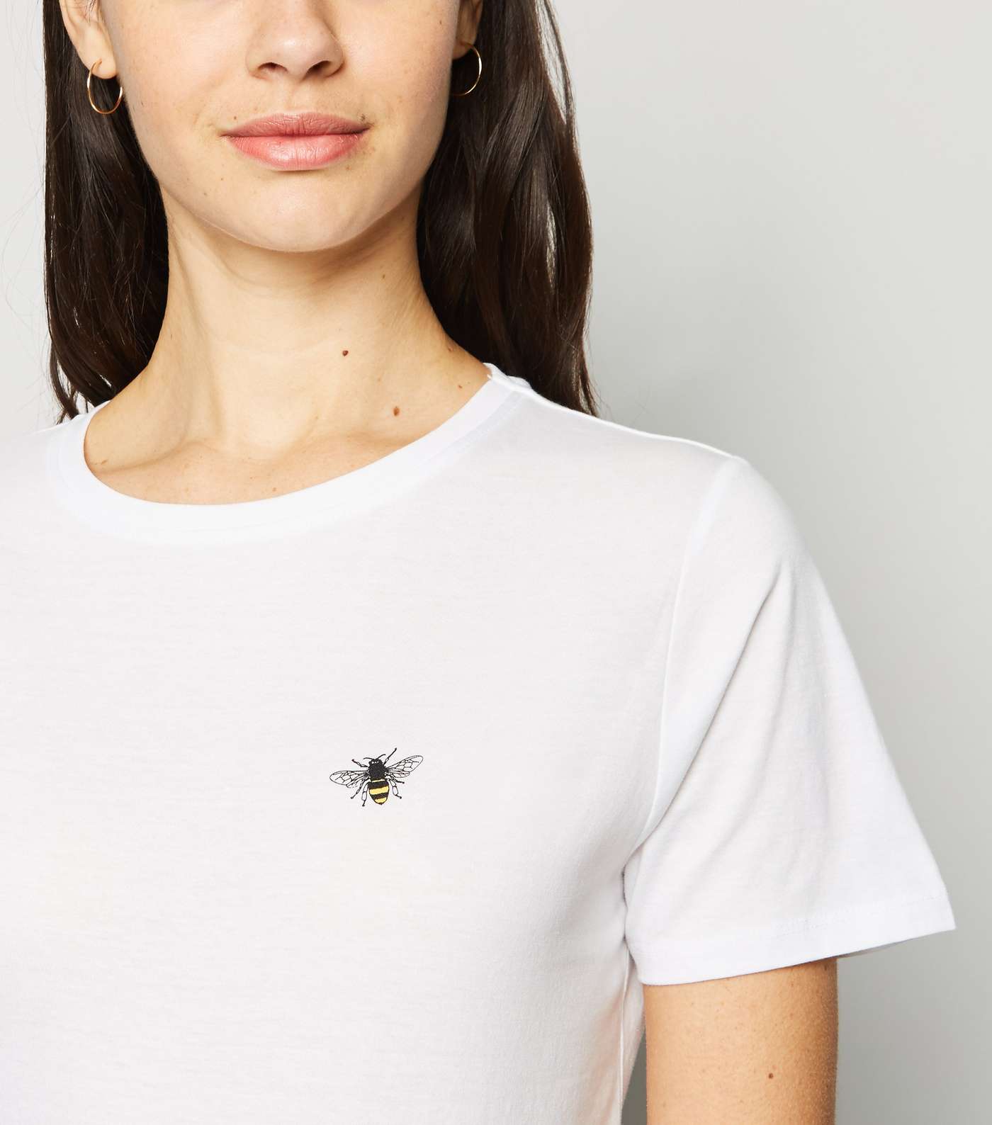 White Bee Print T-Shirt  Image 5