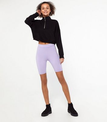 lilac biker shorts