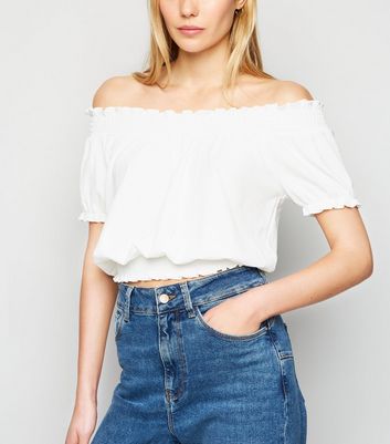 Off White Bardot Top | New Look