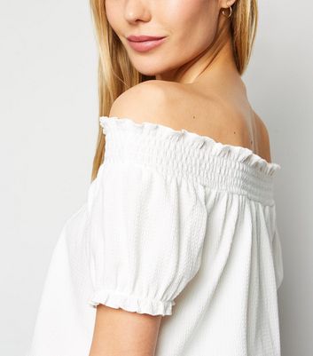 white bardot top size 18