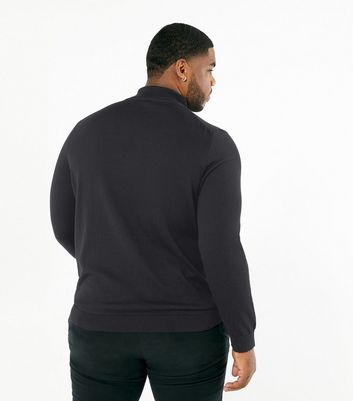 plus size black roll neck jumper