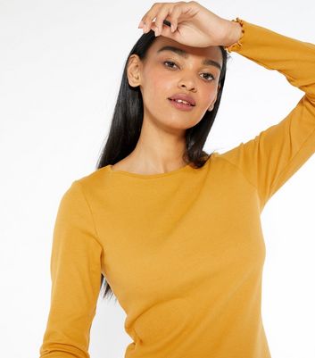 Mustard on sale frill jumper