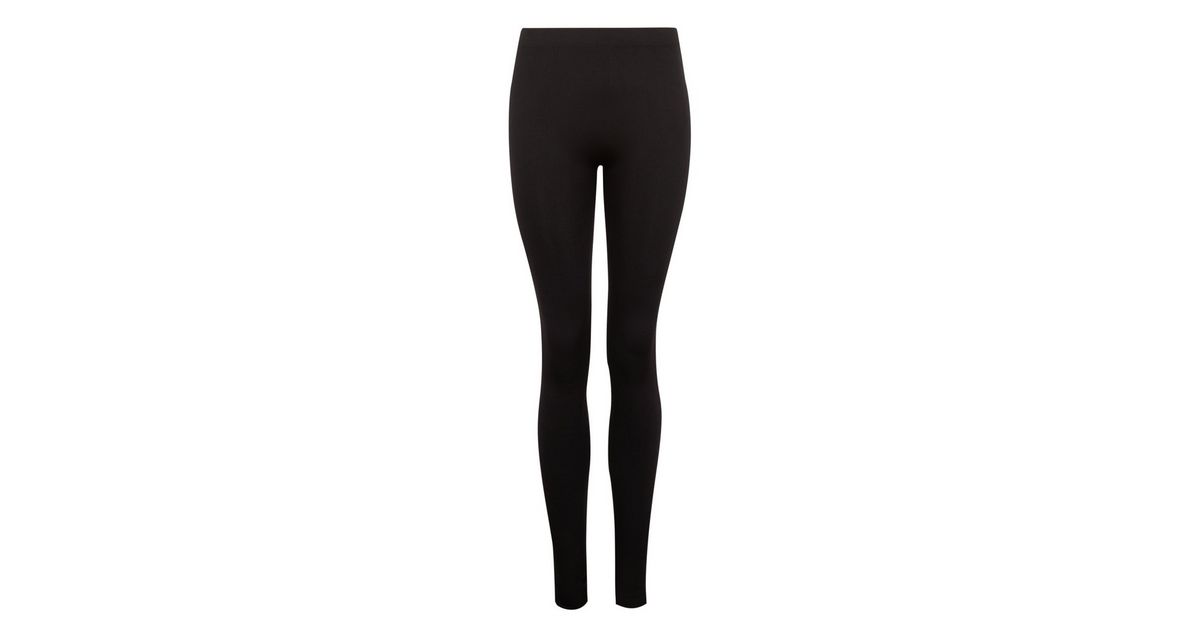 Black Fleece Lined Leggings | New Look