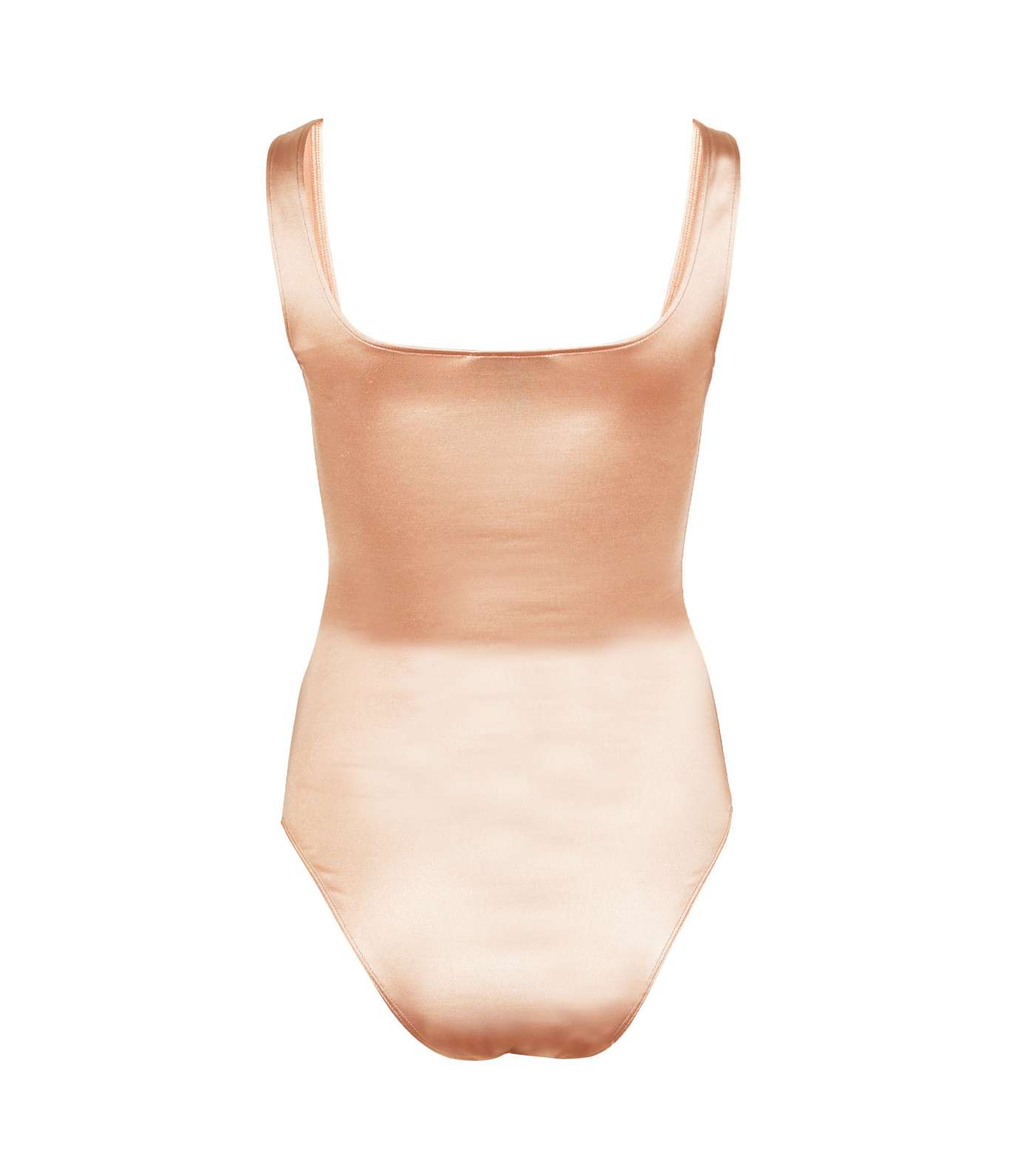 Pale Pink Satin Corset Seam Bodysuit Image 2